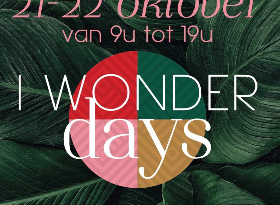 I Wonder Days op 20 en 21 oktober